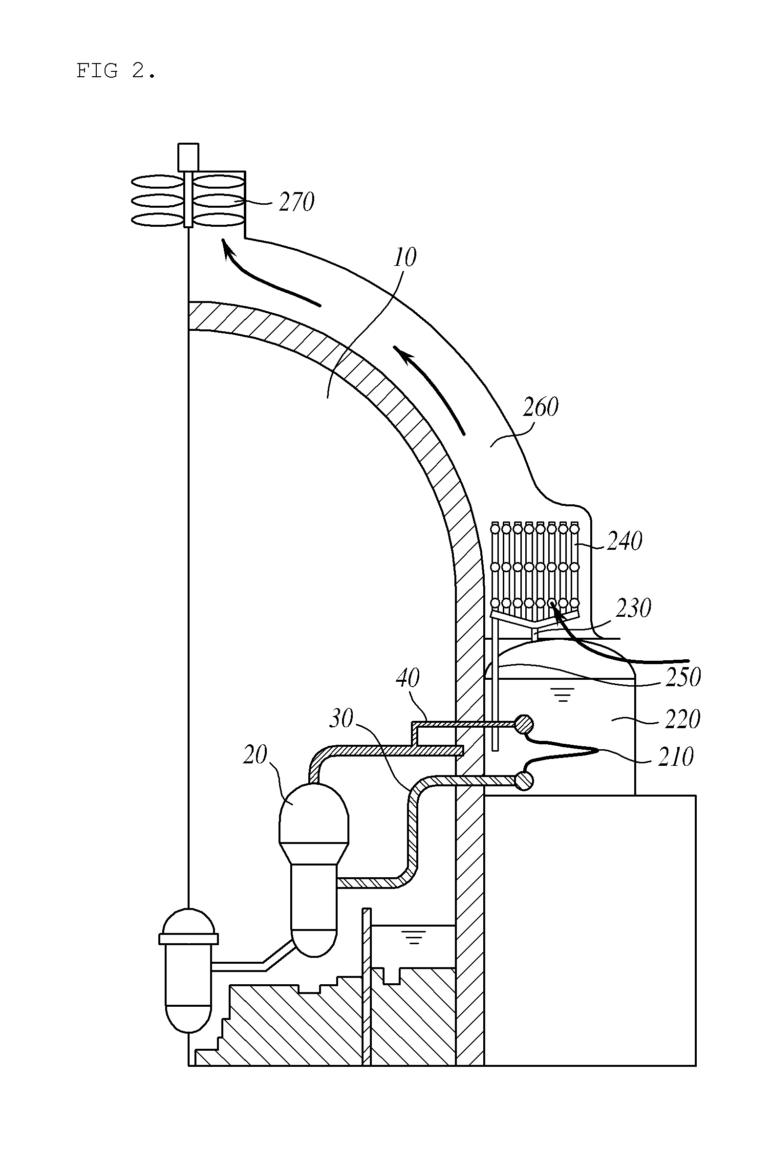 Water-air combined passive feed water cooling apparatus and system