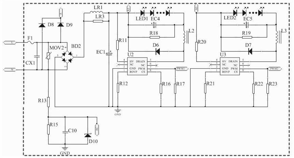 Intelligent lamp control system circuit with FTTR/F5G optical fiber WIFI function