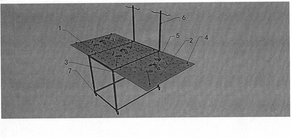 Combined type experiment table for monkeys