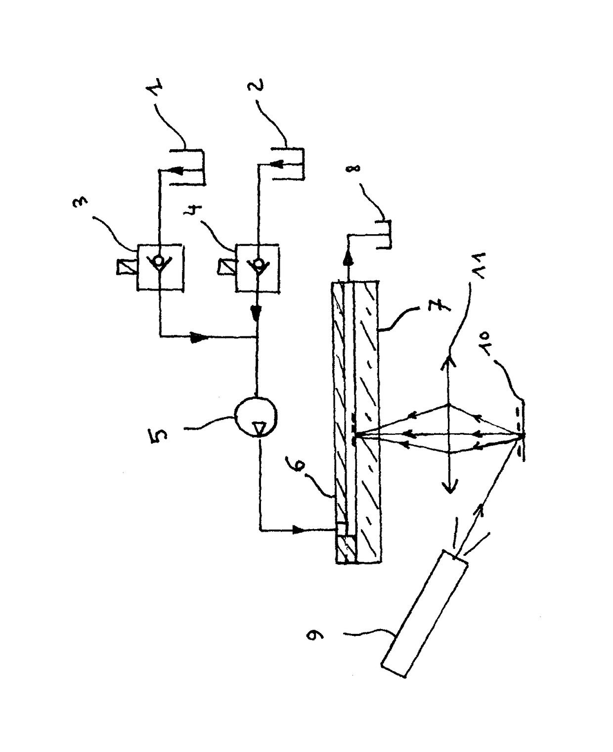 Device for the microstructured grafting of proteins onto a substrate