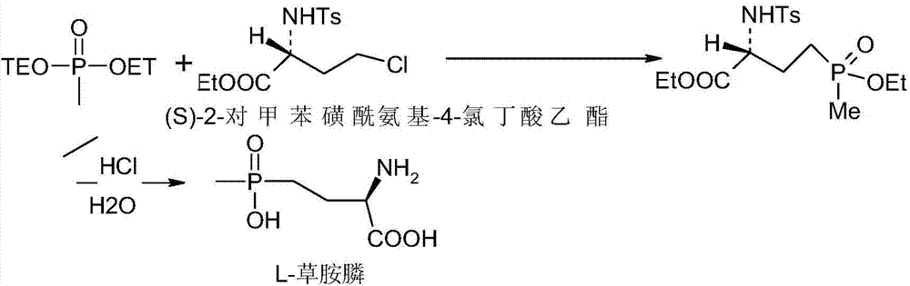 A kind of synthetic method of L-type glufosinate-ammonium ammonium salt