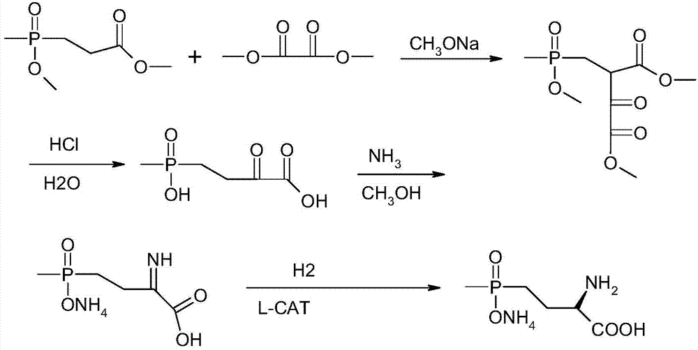 A kind of synthetic method of L-type glufosinate-ammonium ammonium salt