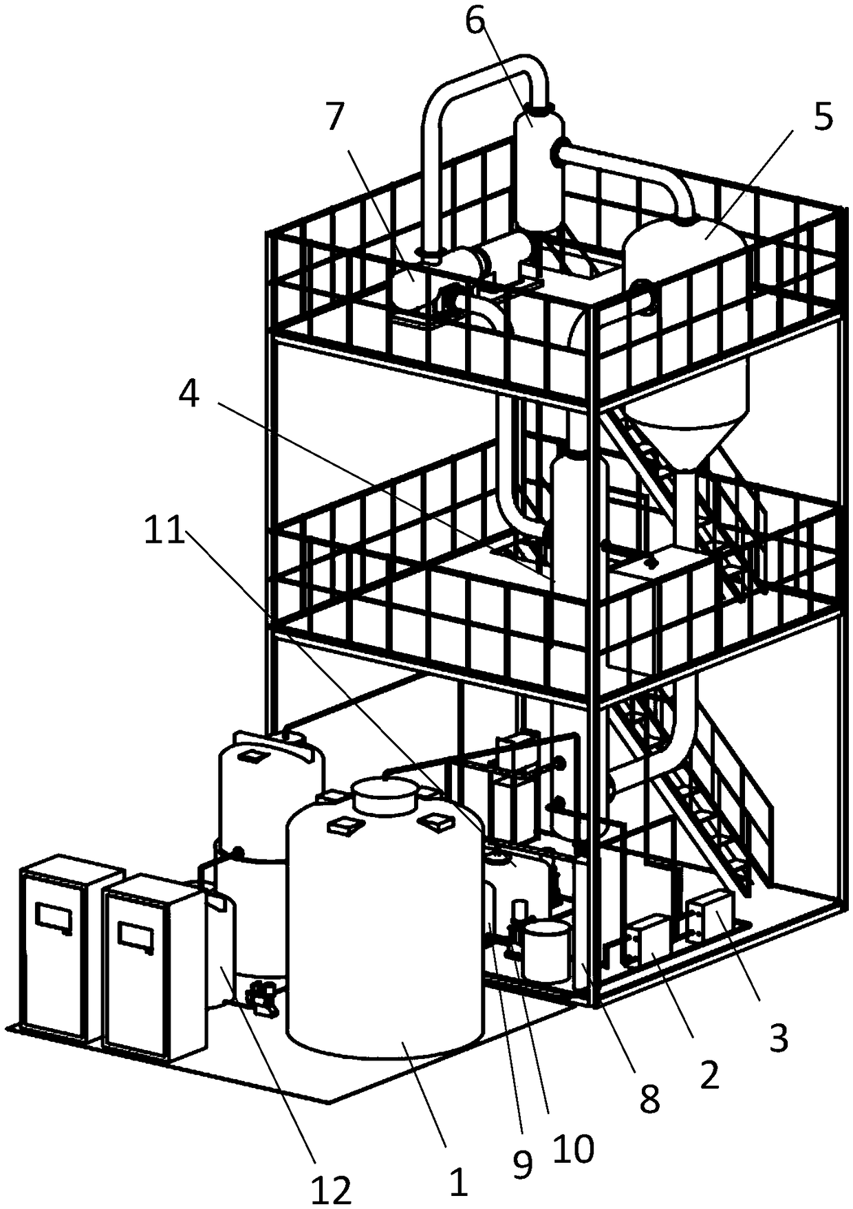 Process and device for low-level radioactive wastewater MVC evaporation in nuclear power plant