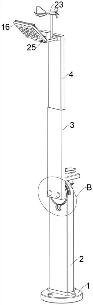 New energy environment-friendly and energy-saving street lamp structure convenient to maintain