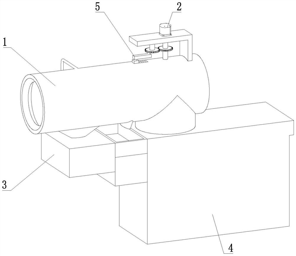 Flue gas denitration device for solid waste treatment