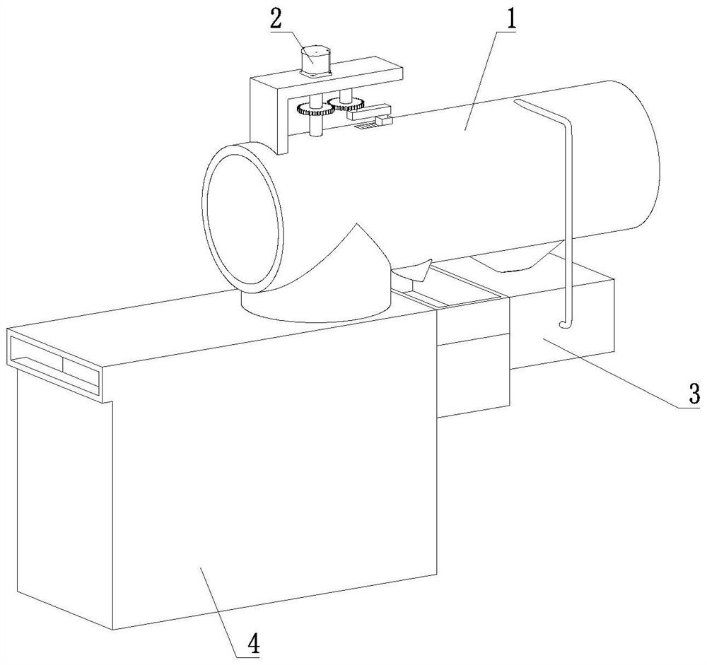 Flue gas denitration device for solid waste treatment