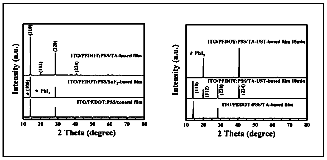 Preparation method and application of tin-lead binary perovskite thin film growing in preferred orientation mode