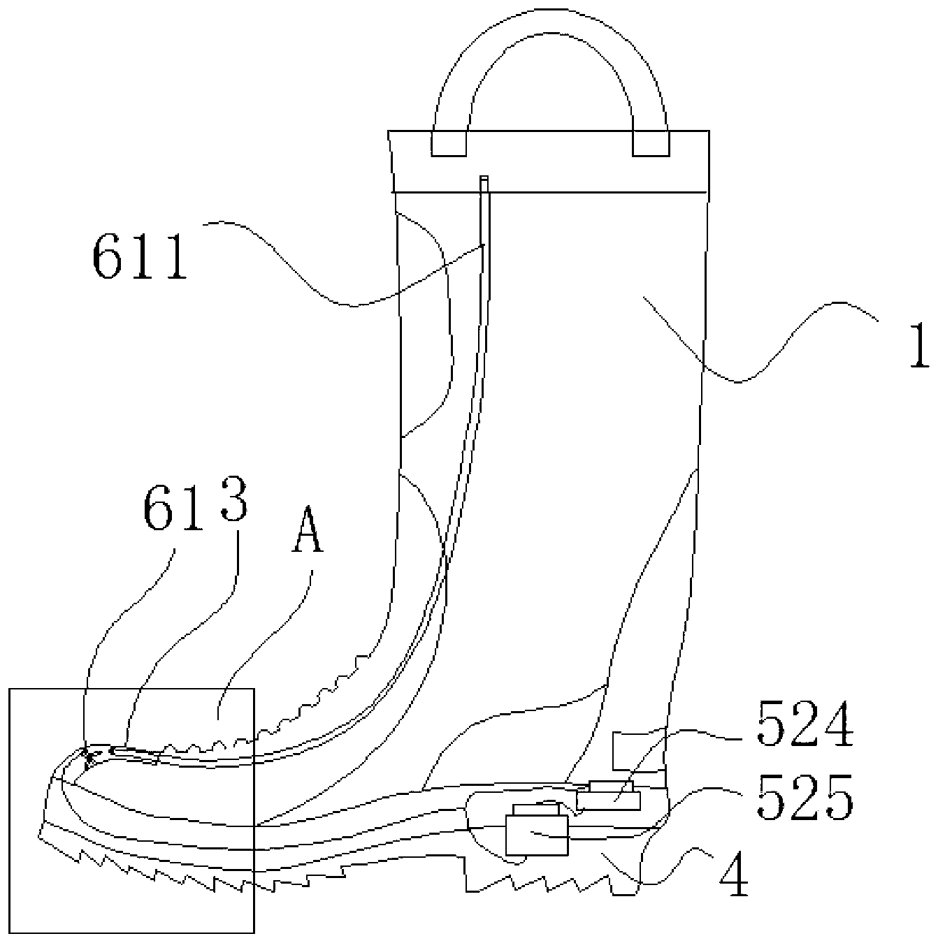 Ventilation anti-puncture working boot