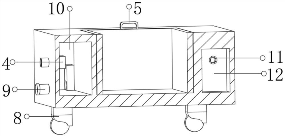 Injection mould with water blowing device