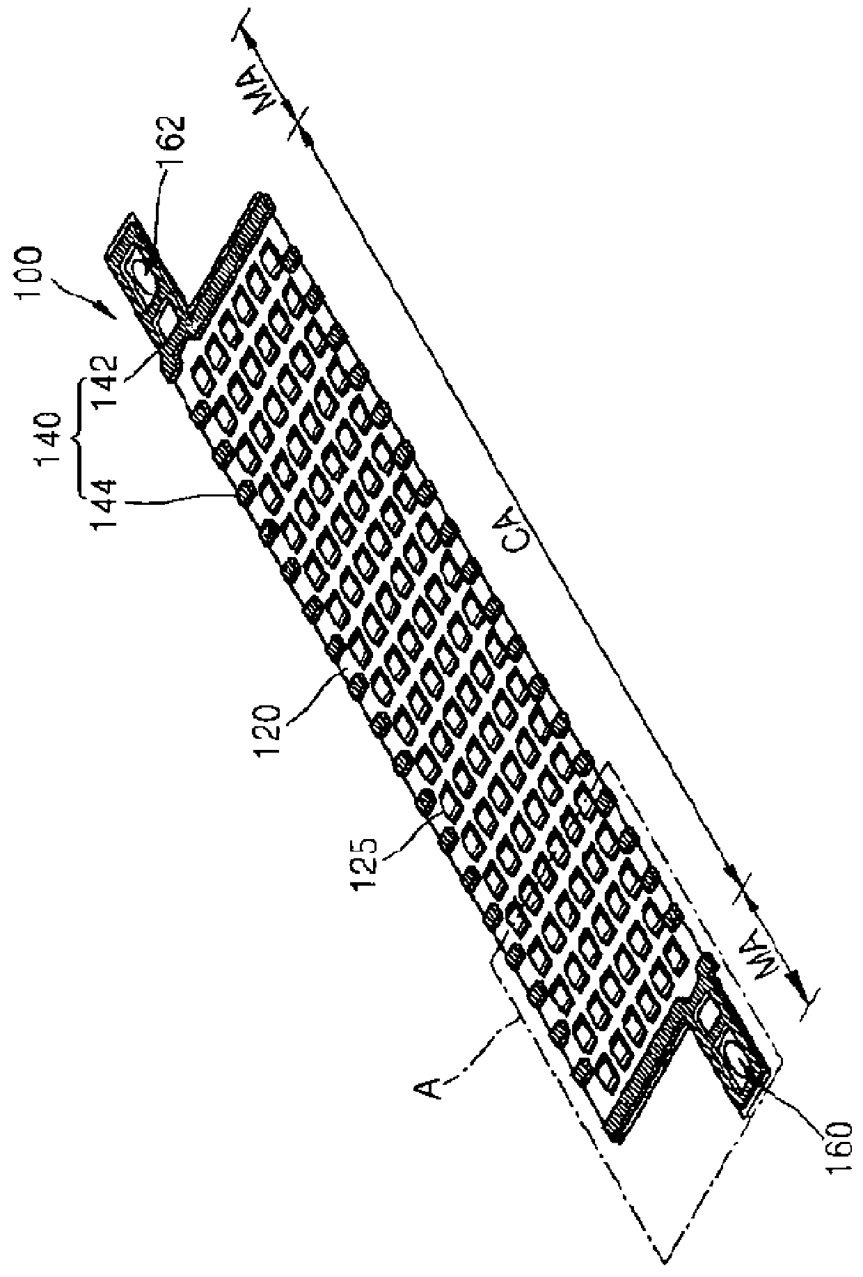 Metal separation plate for fuel cell stack and fuel cell stack having the same