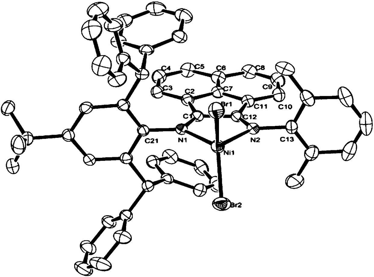 Tert-butyl asymmetric alpha-diimine nickel complex for preparation of ultrahigh-molecular-weight polyethylene elastomers and preparation method and application of tert-butyl asymmetric alpha-diimine nickel complex