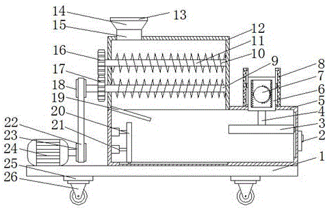 Straw crushing and compressing treatment device