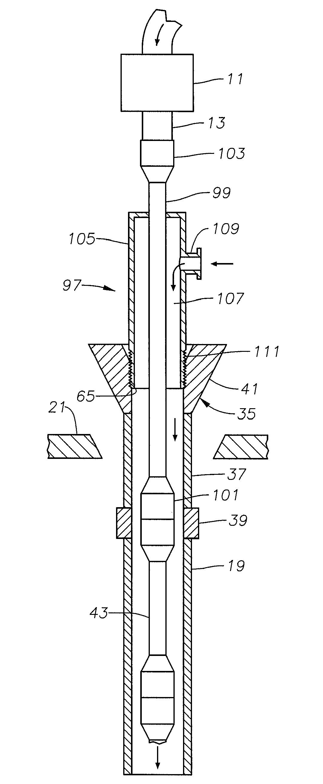 Method of circulating while retrieving bottom hole assembly in casing