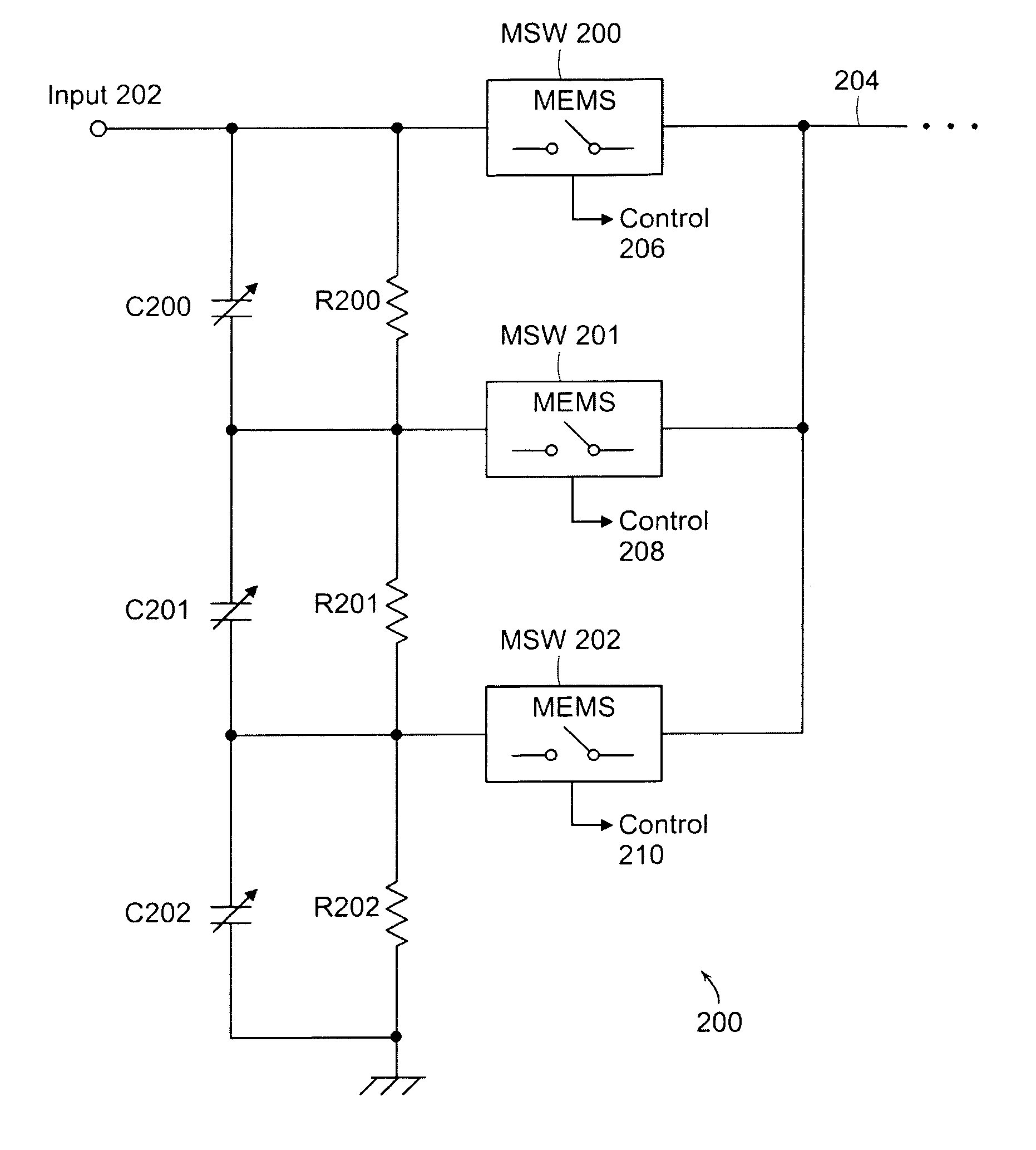 High-impedance attenuator