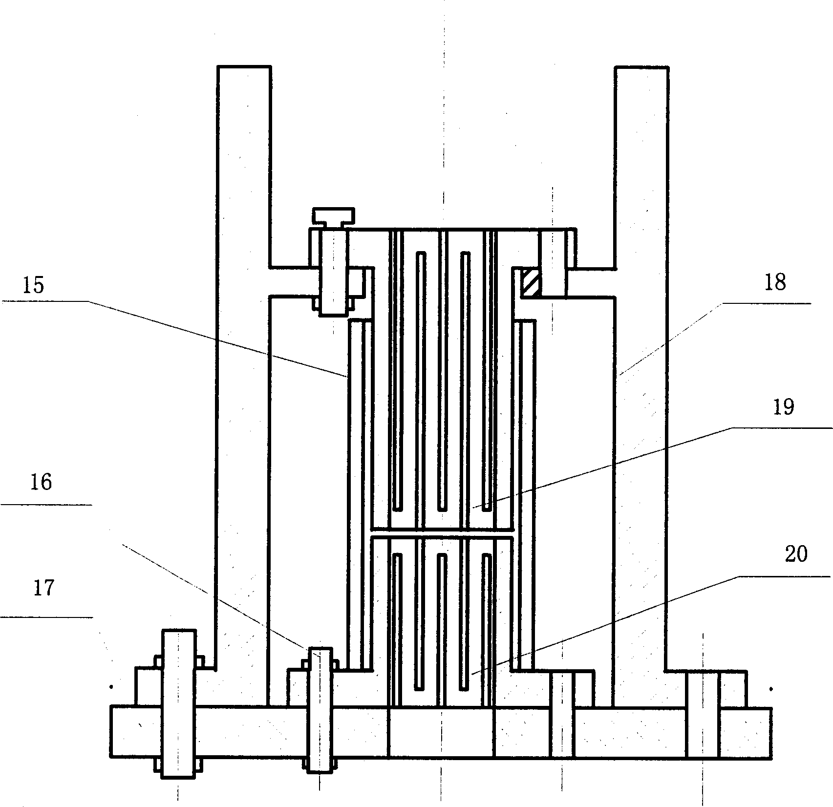 High gradient biregion heating directional solidification device