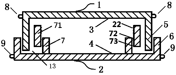 Pressing type anti-leakage quantitative handheld fan-shaped counting surface sampling culture vessel