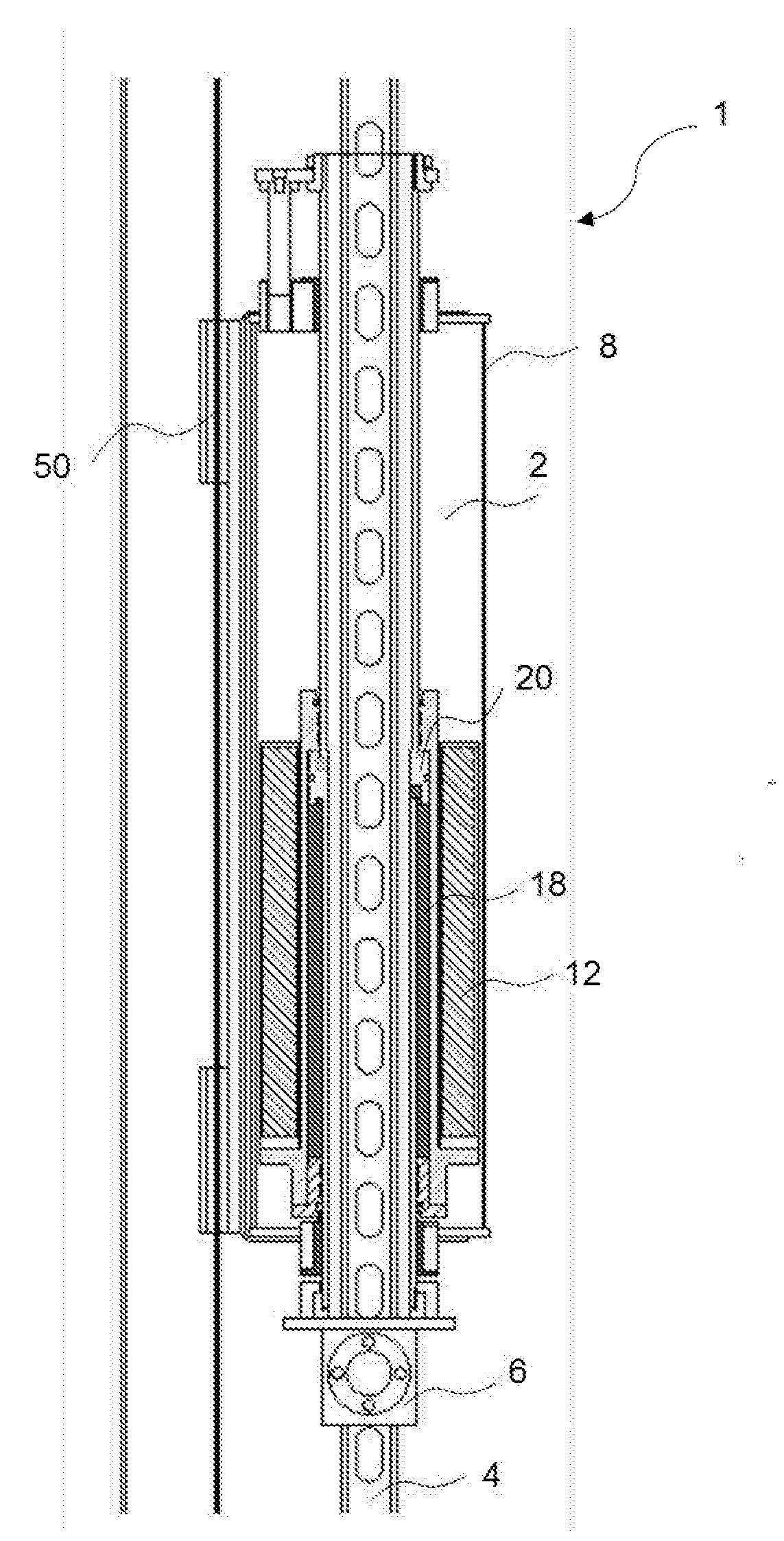 Pneumatic or hydraulically operated linear driver