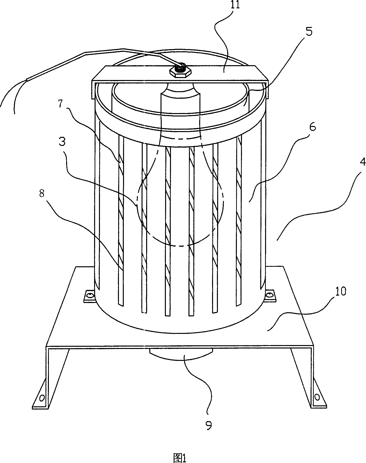 Artificial device for simulating flame burning image