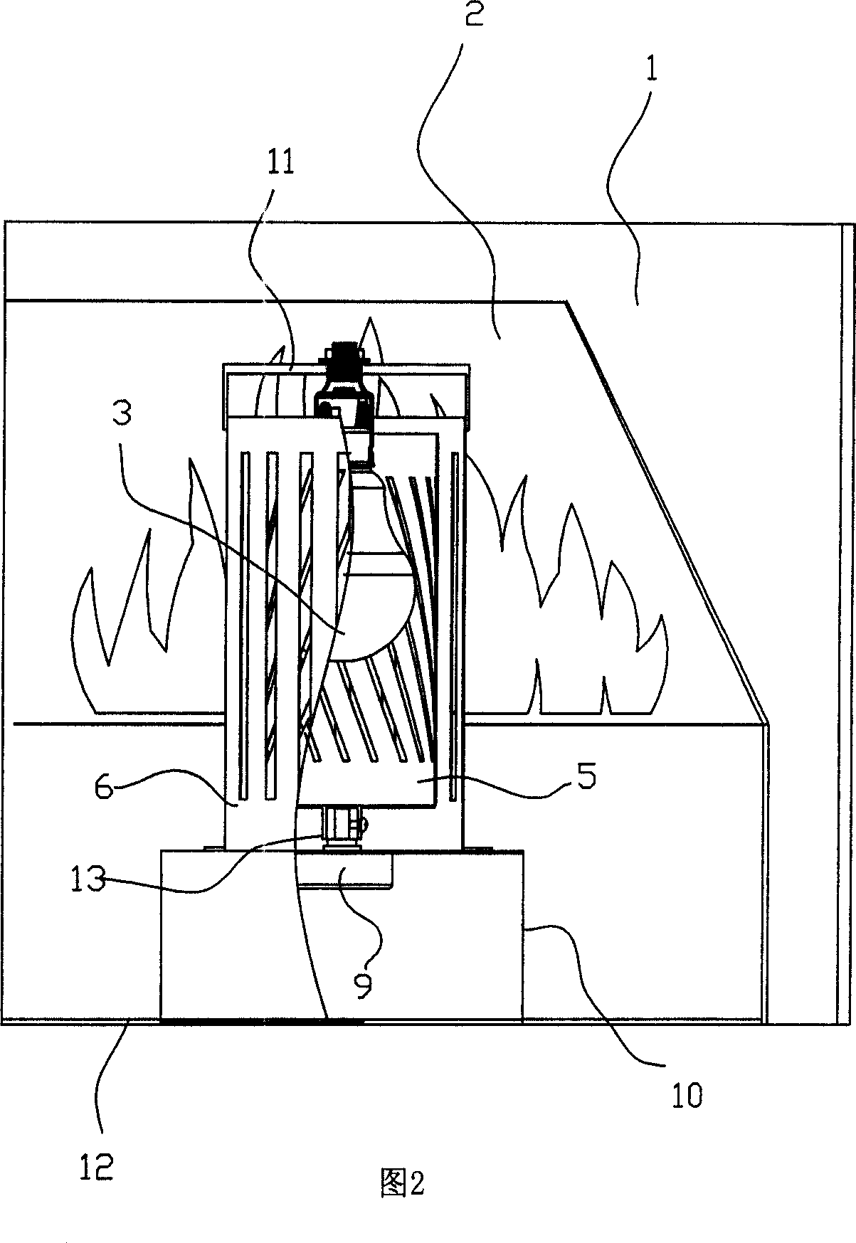 Artificial device for simulating flame burning image