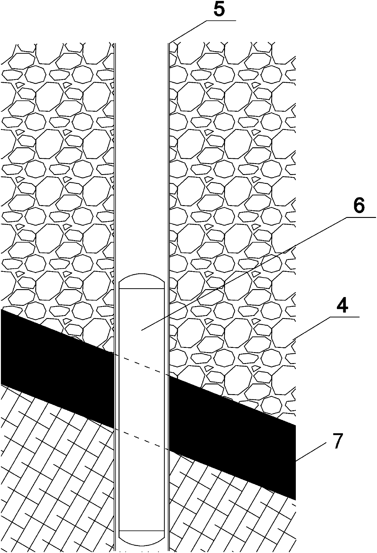 A device, manufacturing method and application for protecting the bottom pass of an inclinometer hole