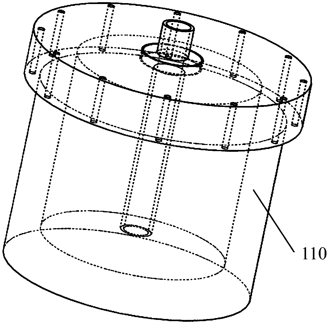 Casting and forging integrated device adopting curved elbow connecting rod mode locking structure