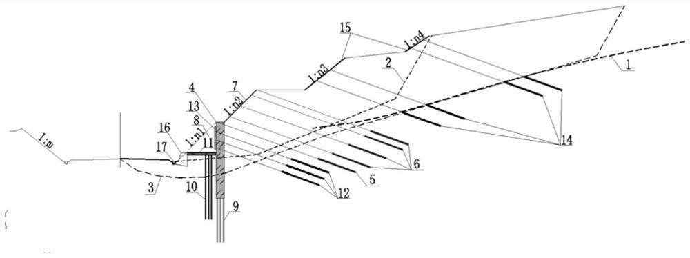 Remedial reinforcement device and method for emergency rescue of anti-slide pile slope