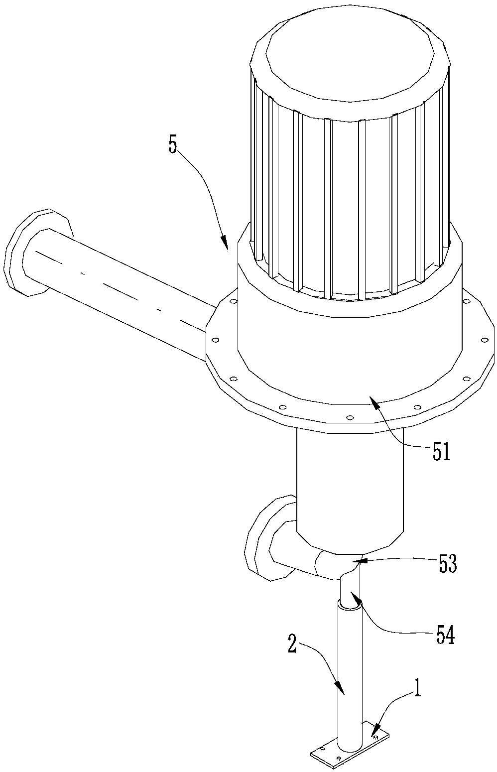 Guide bracket as well as guide structure of pump body of vertical type high-pressure centrifugal pump