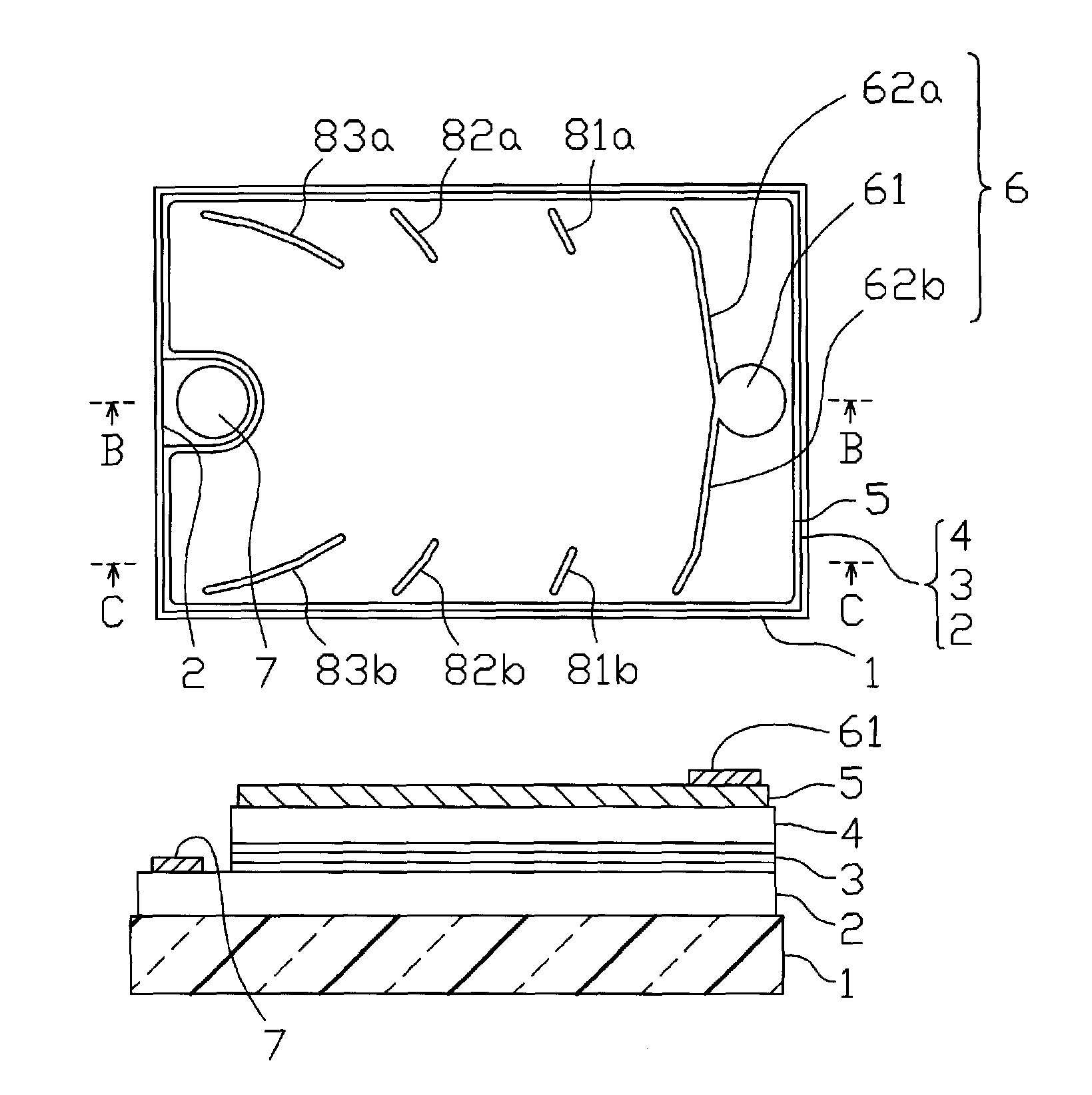 Face-up optical semiconductor device and method