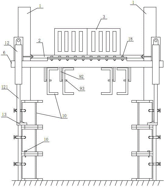 Hoisting type rack device special for distribution area