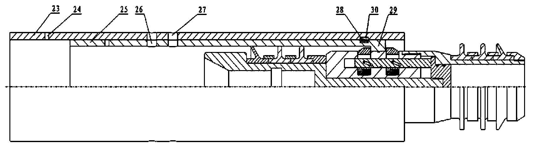 Sliding sleeve opening and closing device