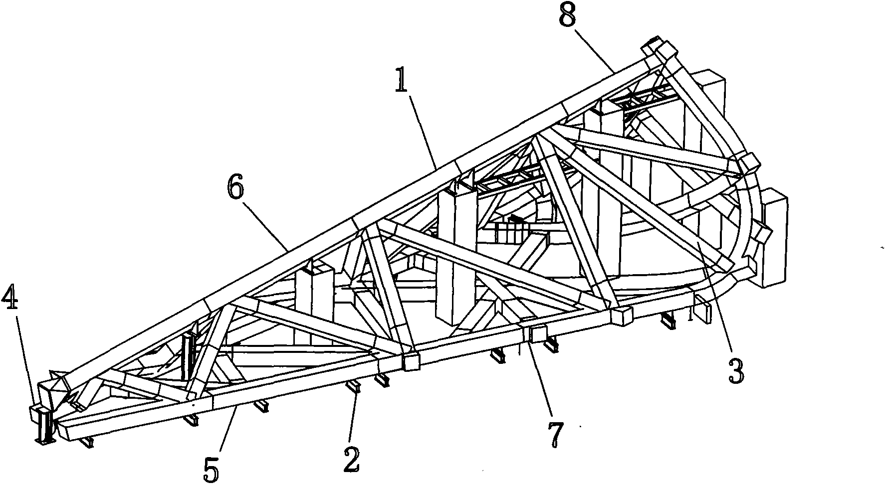 Method for establishing temporary supporting frame system assembled by steel structures