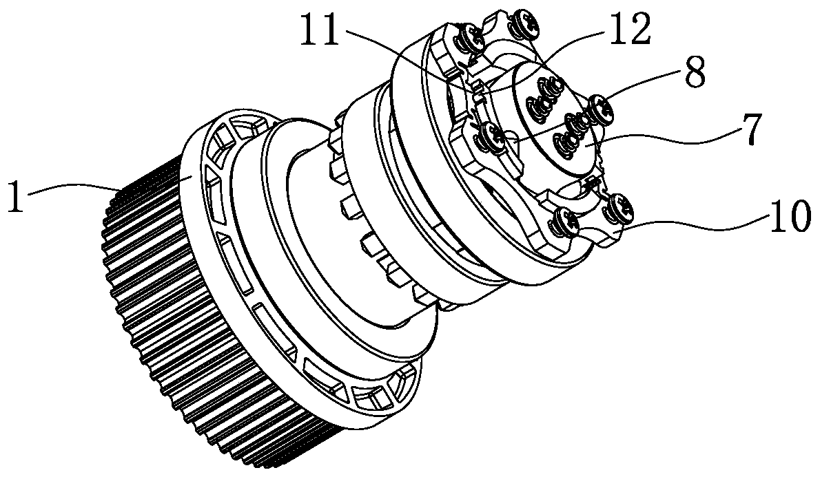 Clutch state locking structure of rotary control clutch