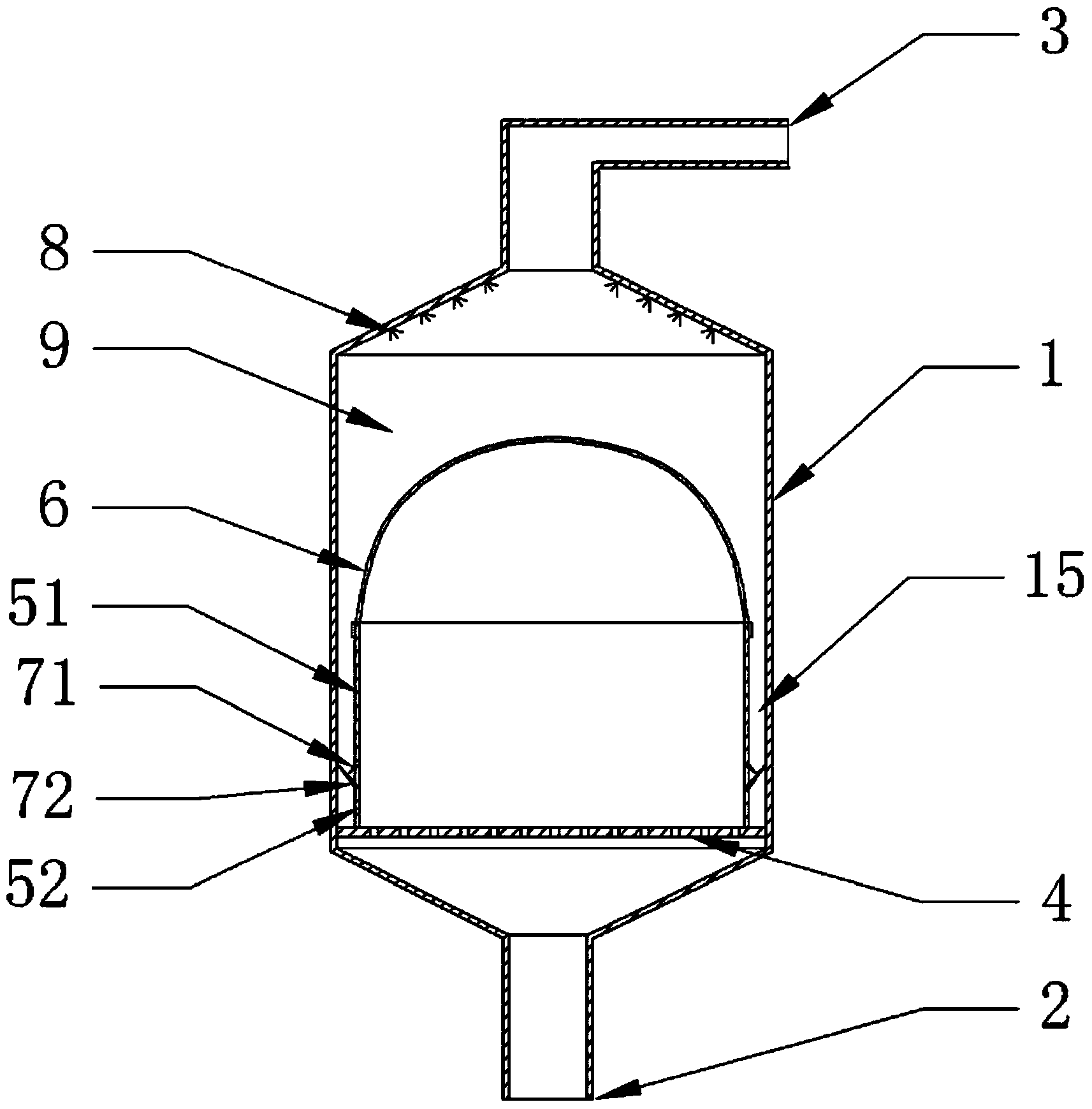 Catalytic reduction type de-nitrification reactor of circulating fluidized bed