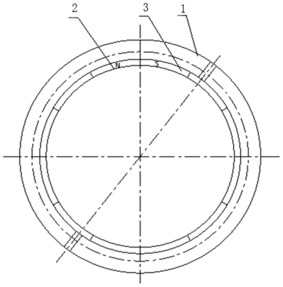Brushed DC torque motor stator magnetic steel protection structure and forming method thereof