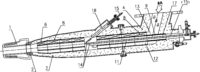 Air supplying device of blast furnace as well as combustion method and oxygen-enriching method of injected coal powder thereof