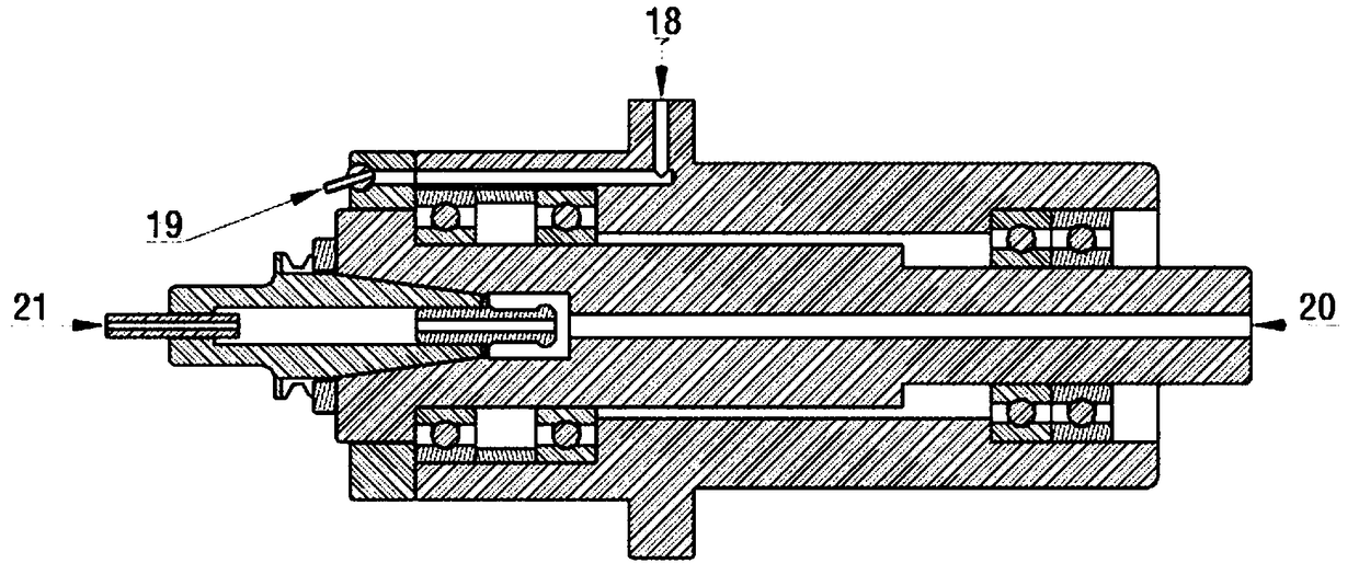 Main shaft annular water spraying device