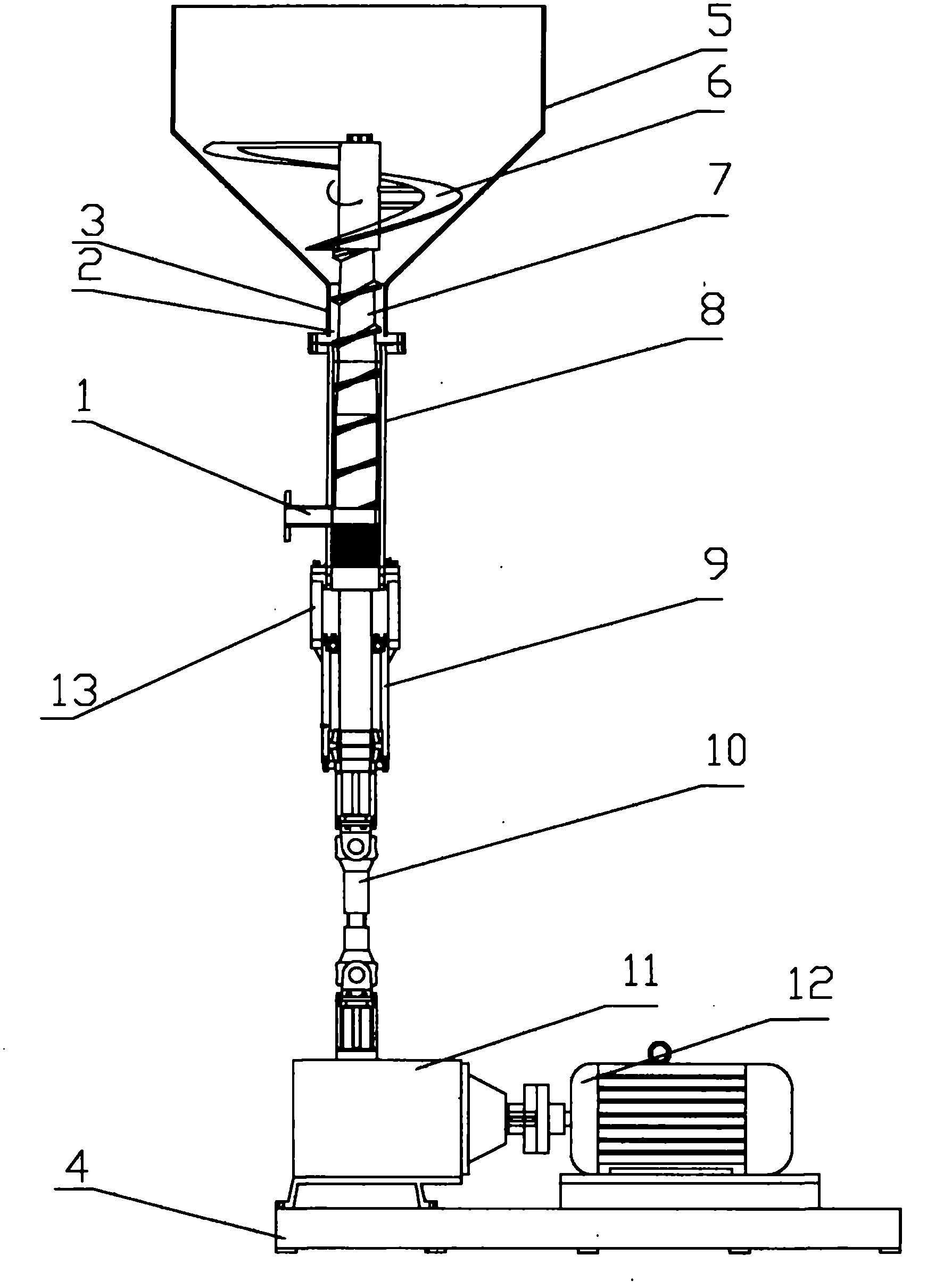 Mono screw pump with stirring and drainage functions for reaction kettle