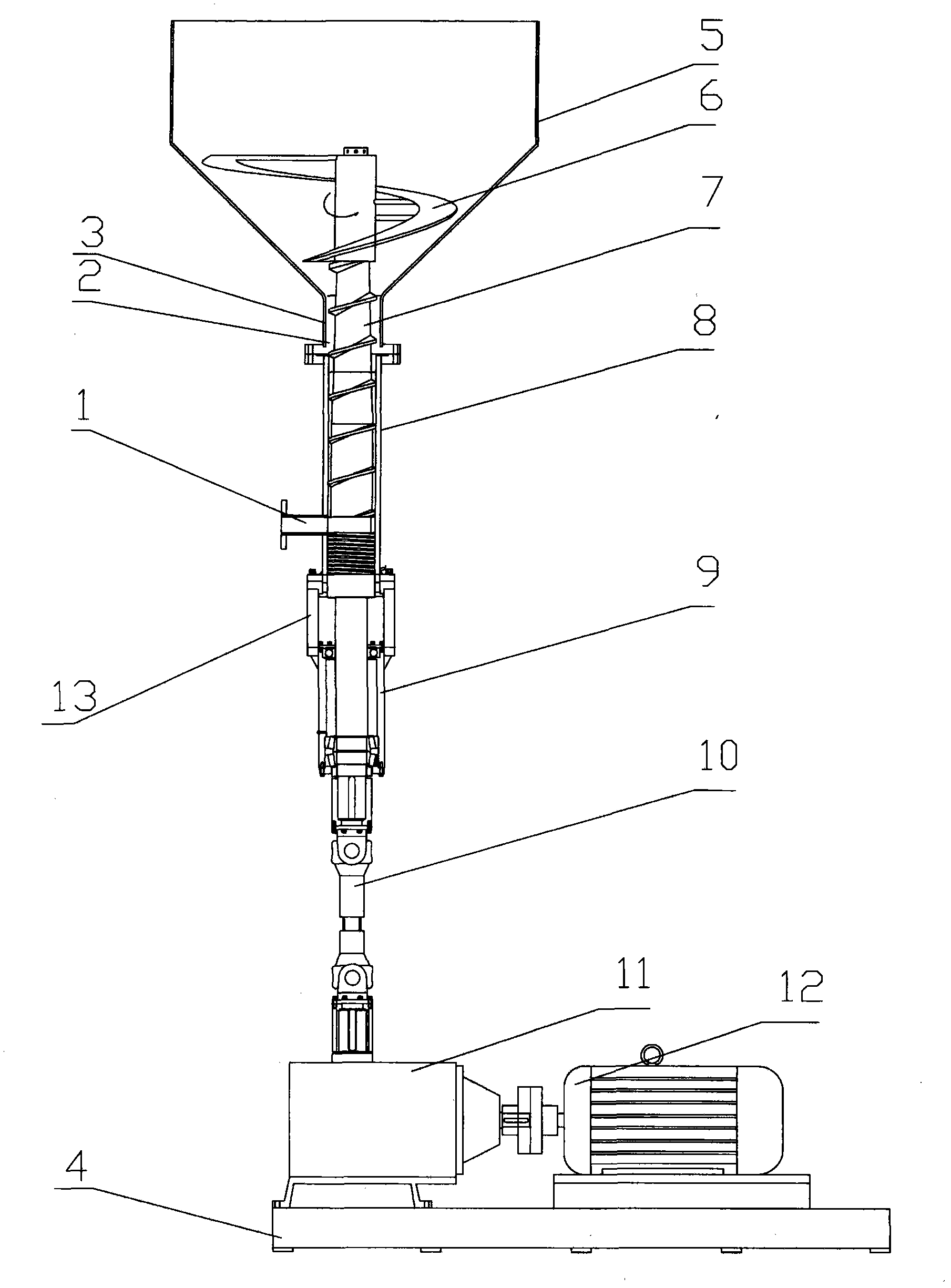 Mono screw pump with stirring and drainage functions for reaction kettle