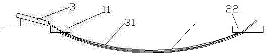 Railway yard electrified section pipe paving construction method