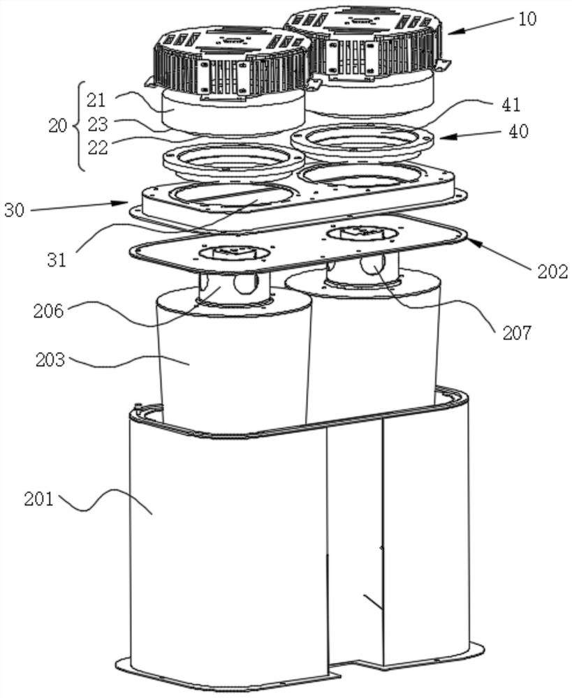 Fan mechanism, filter element device and cleaning equipment