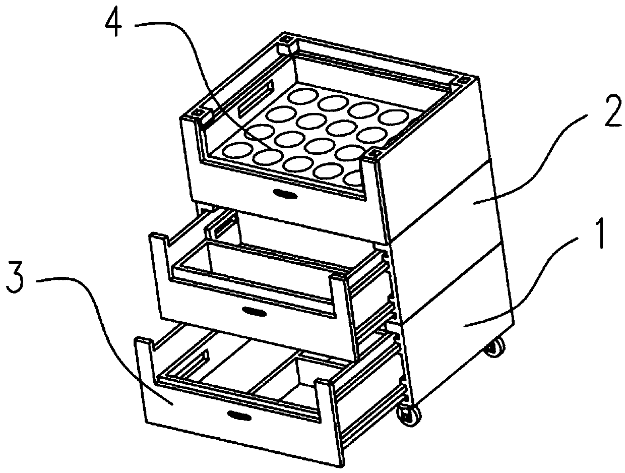 Office supply storage device realizing space saving function