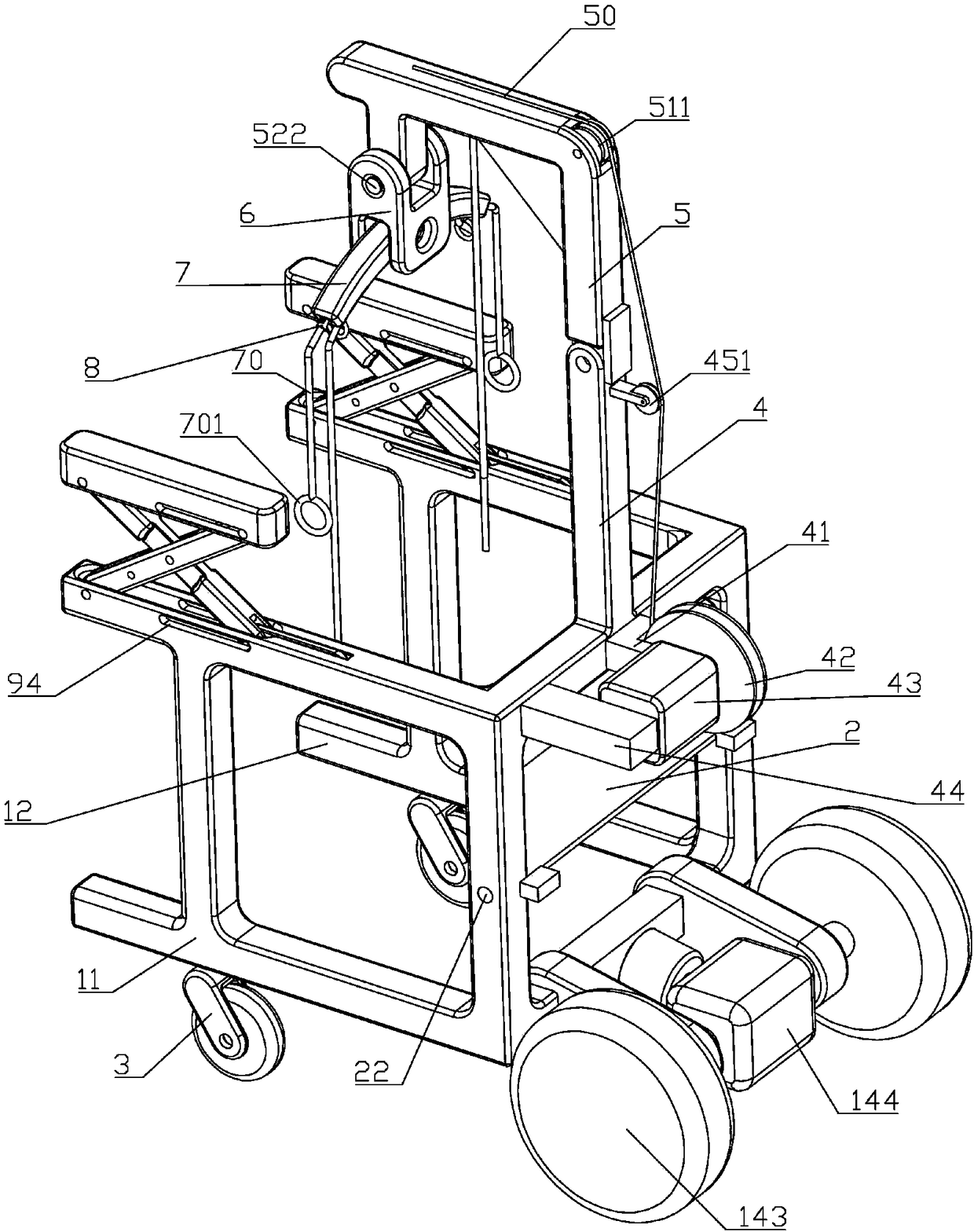 Weight reduction device for rehabilitation training