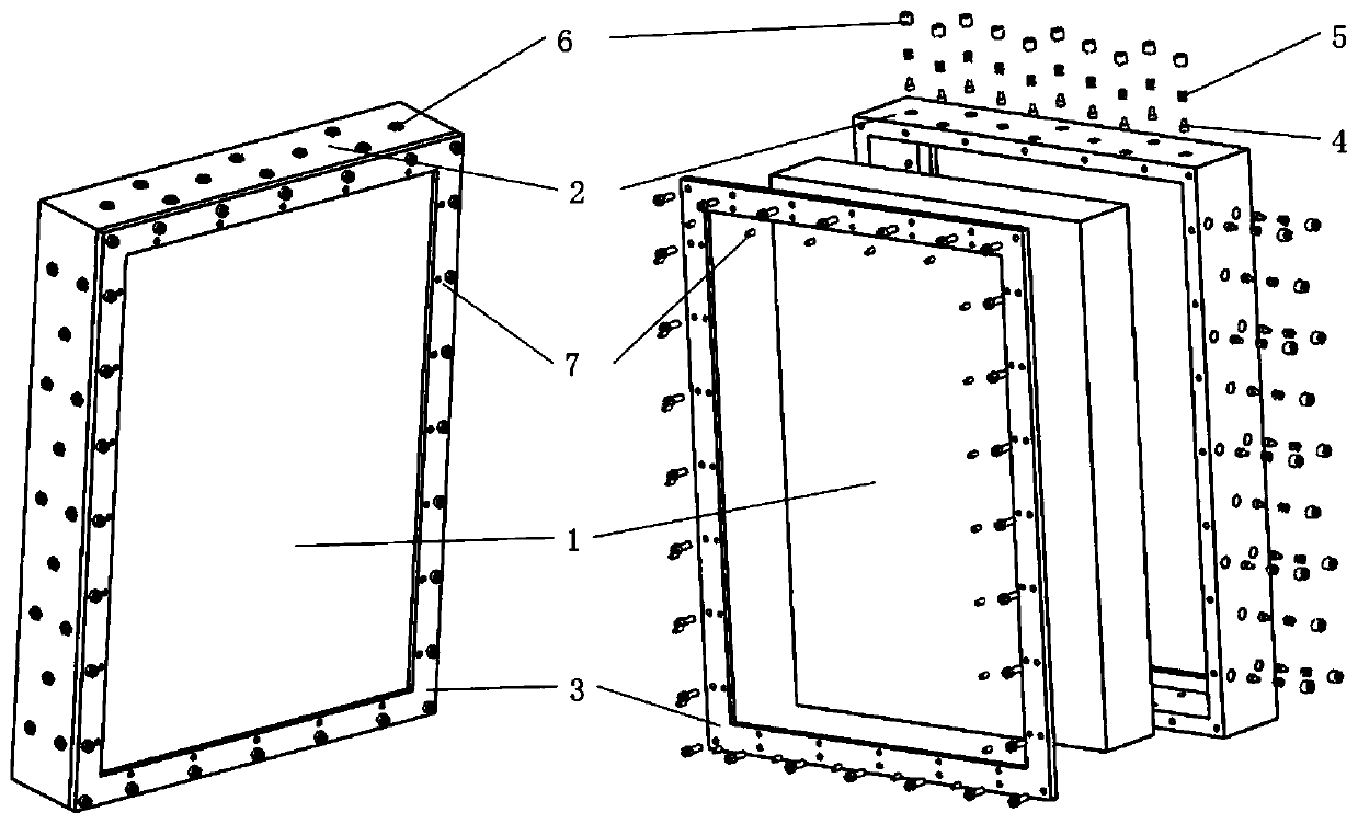 Precise clamping device and pre-tightening method for large-caliber laser transmission reflector