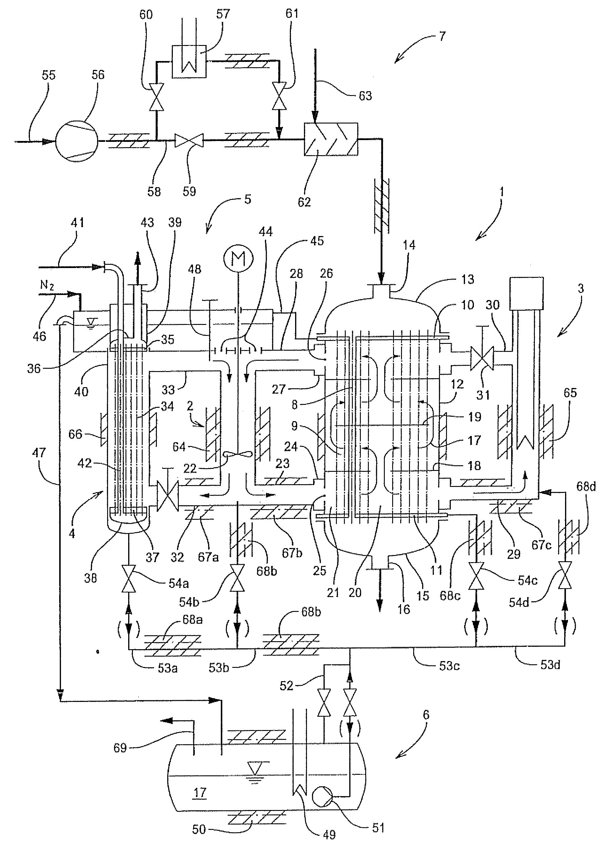 Method of varying the temperature of a tube bundle reactor