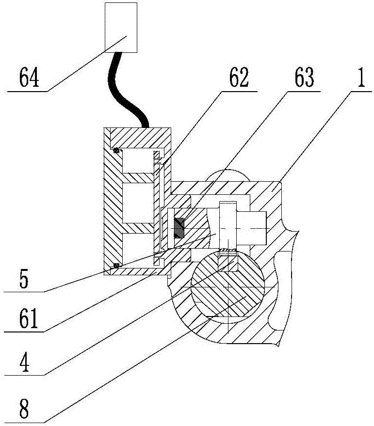 Built-in brake pedal travel sensor device