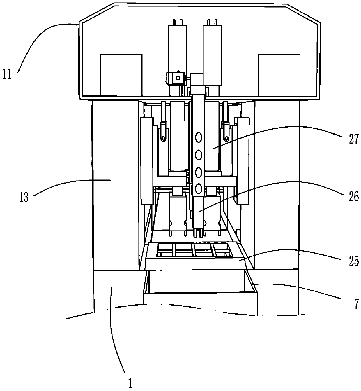 Discharging sorting machine for noise-reducing casting blank production