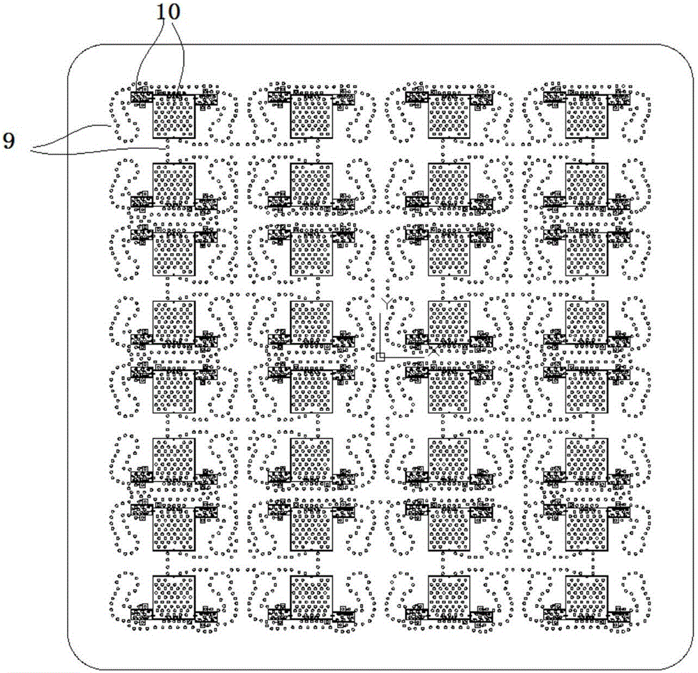 Millimeter wave multichannel receiving-transmitting circuit module and power division network high density integrated circuit