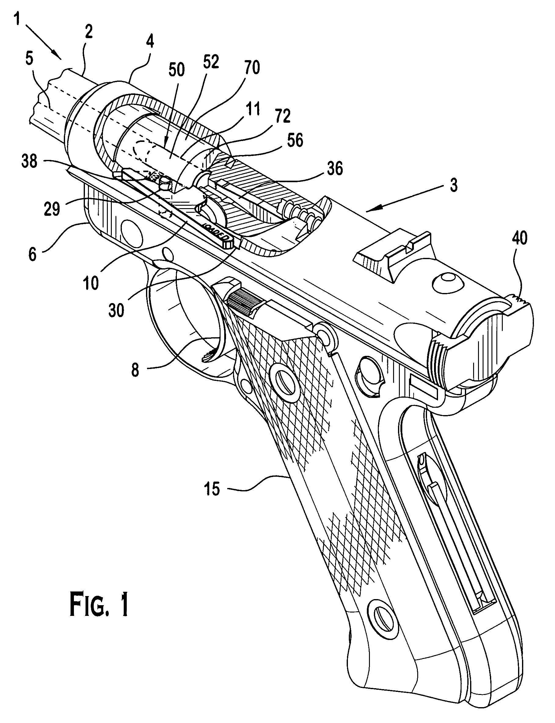 Pistol with loaded chamber indicator