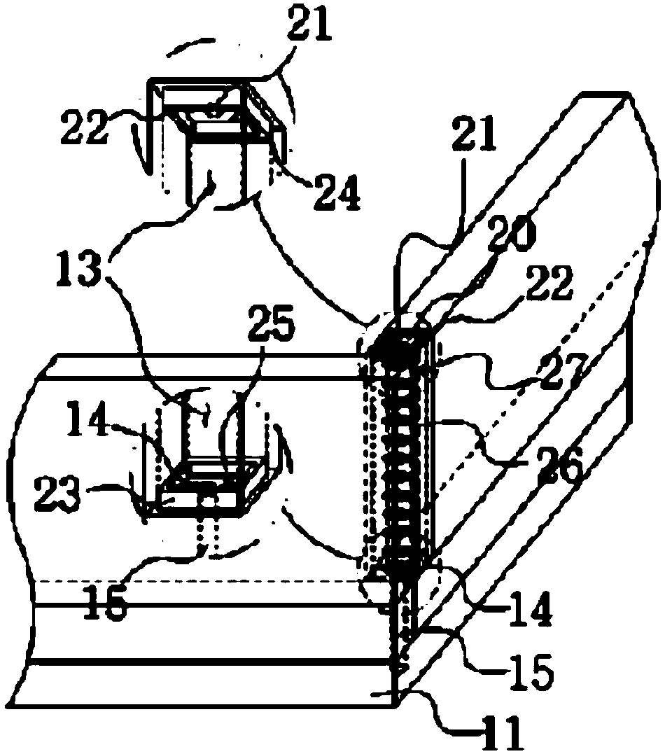 Truck container with detachable support frame