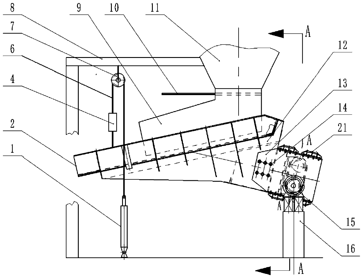 Hydraulic vibrating feeder